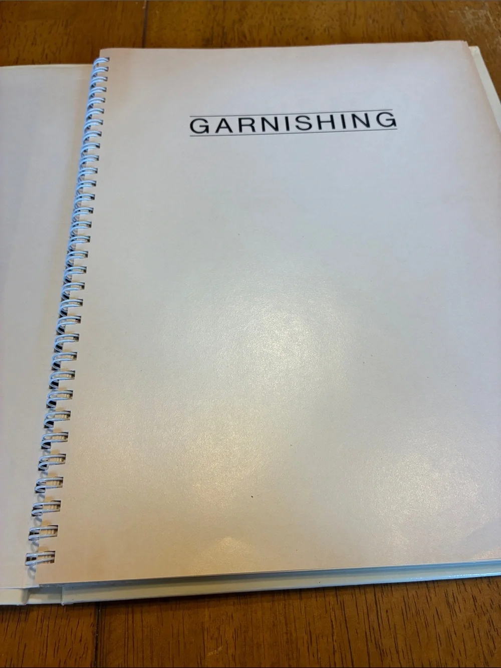 Vintage Garnishing Cookbook